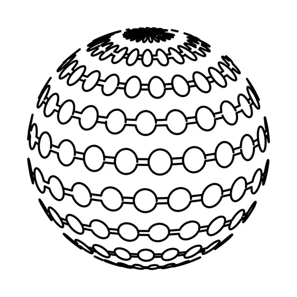 Bol planeet geïsoleerde pictogram — Stockvector