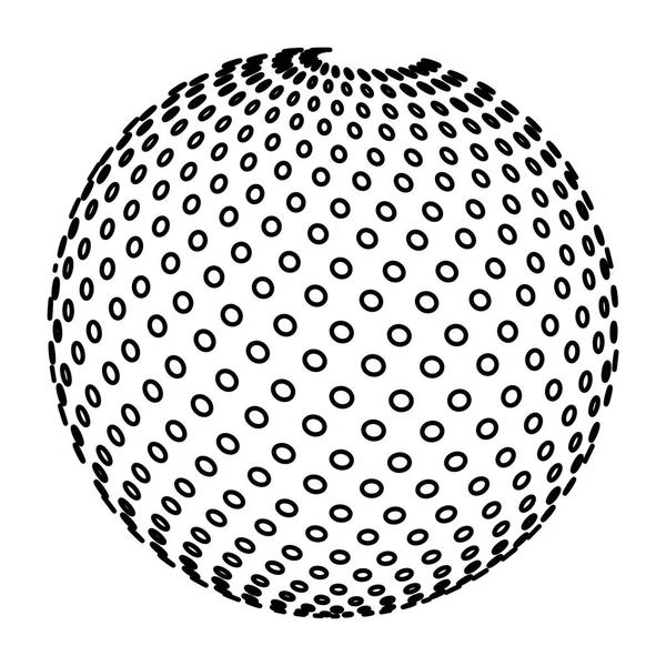 Сферична планета ізольована іконка — стоковий вектор