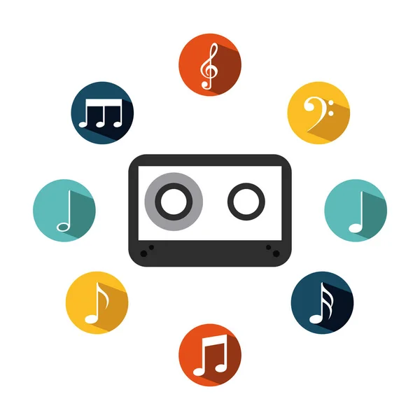 Music casette icon — стоковый вектор