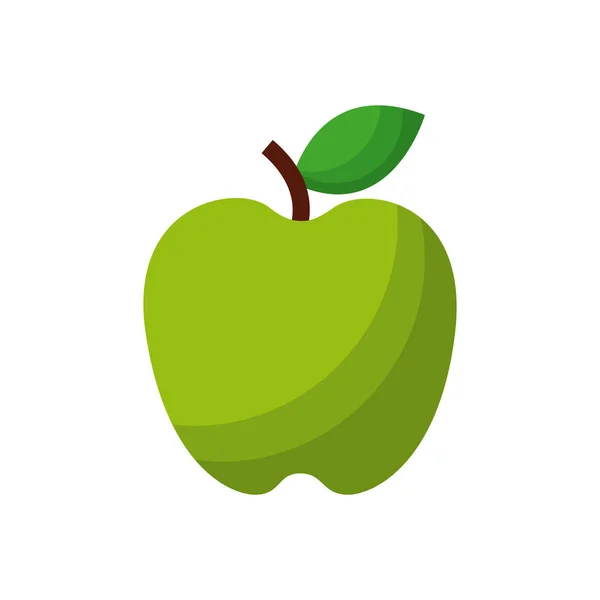 Icono de manzana verde — Vector de stock