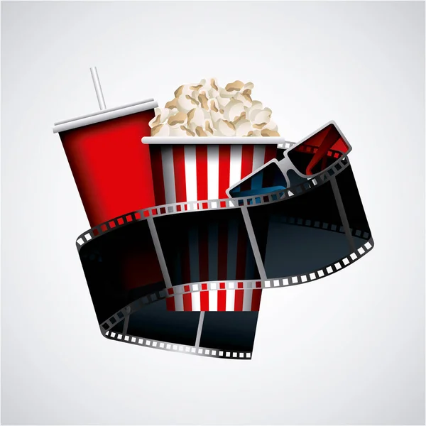 Cinema entertainment design — Stock Vector