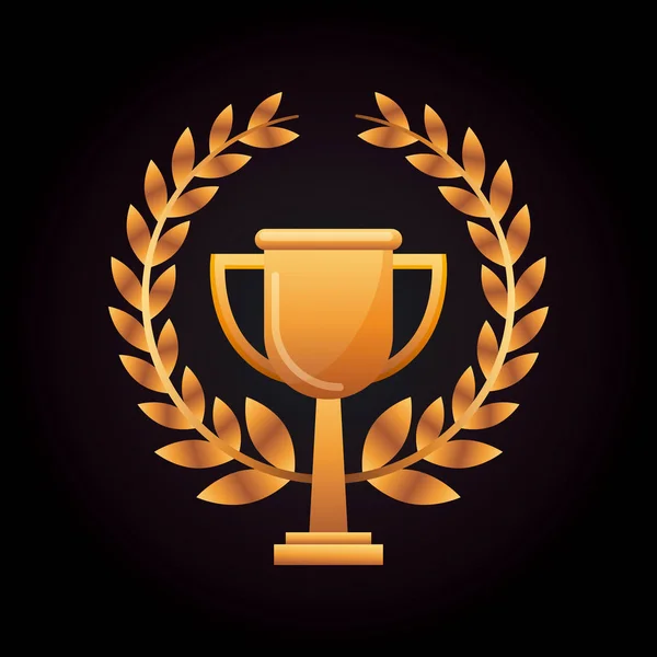Ikona zlaté trofeje — Stockový vektor