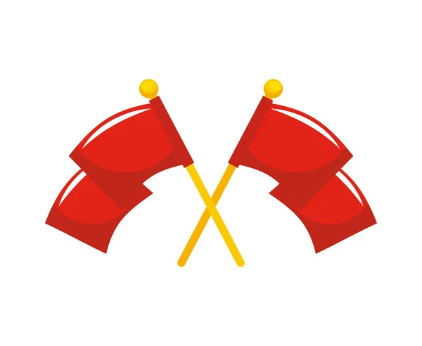 Röda flaggor-ikonen — Stock vektor