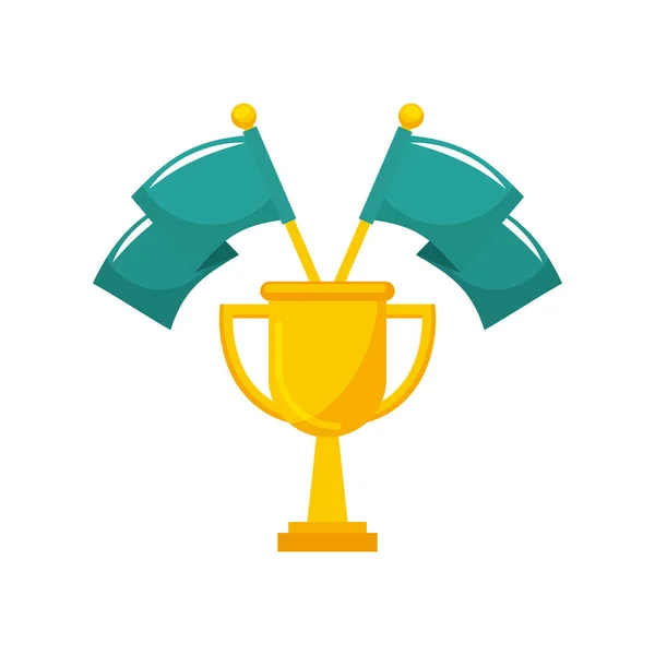 Icono del trofeo de oro — Vector de stock