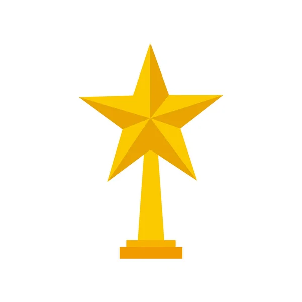 Trophy in star shape — Stock Vector