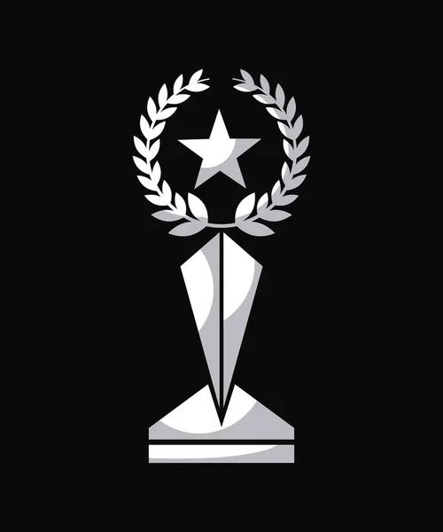 Trophy in star shape — Stock Vector