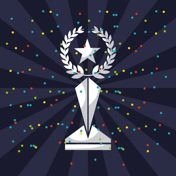 Trophy in star shape — Stock Vector