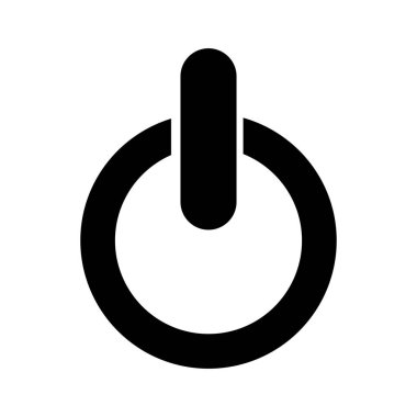 güç düğmesi izole simgesi