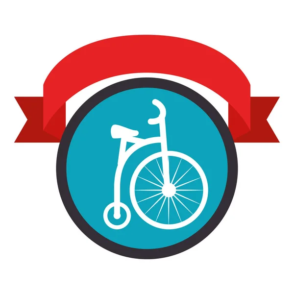 Bicycle sport emblem icon — Stock Vector