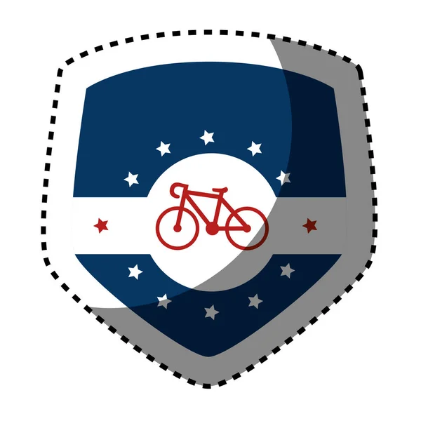 Ποδήλατο αθλητισμού έμβλημα εικονίδιο — Διανυσματικό Αρχείο