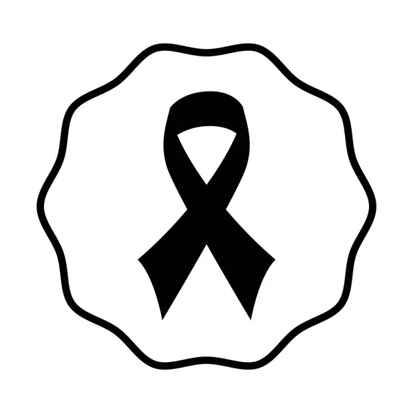 Ribbon health symbol icon — Stock Vector