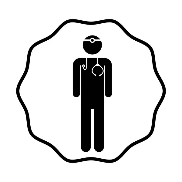 Icono de carácter avatar médico — Archivo Imágenes Vectoriales