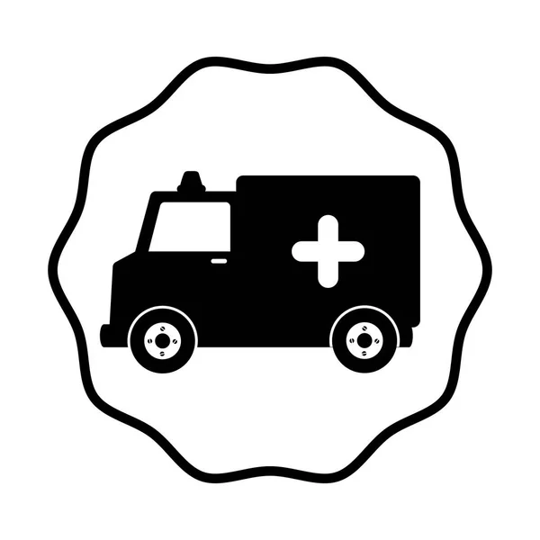 Ambulance noodsituatie voertuig pictogram — Stockvector