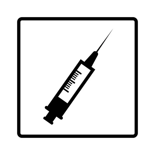 Jeringa médico aislado icono — Vector de stock