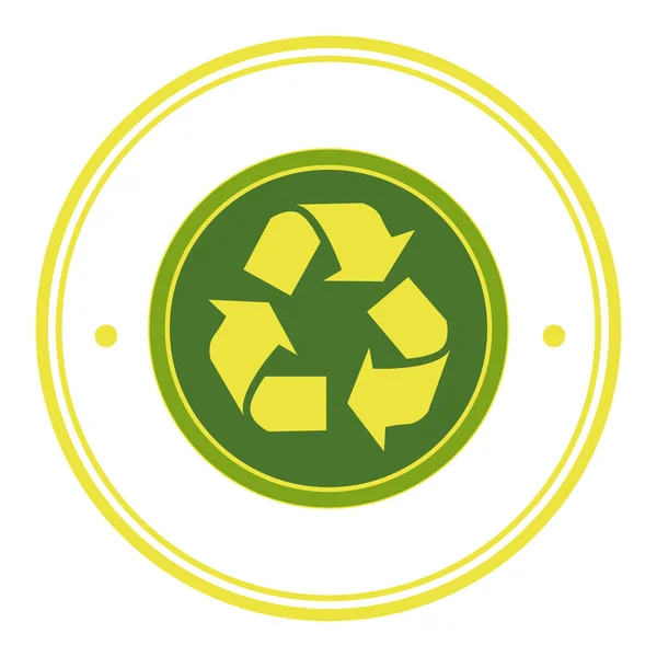 Recycle ecologie symboolpictogram — Stockvector