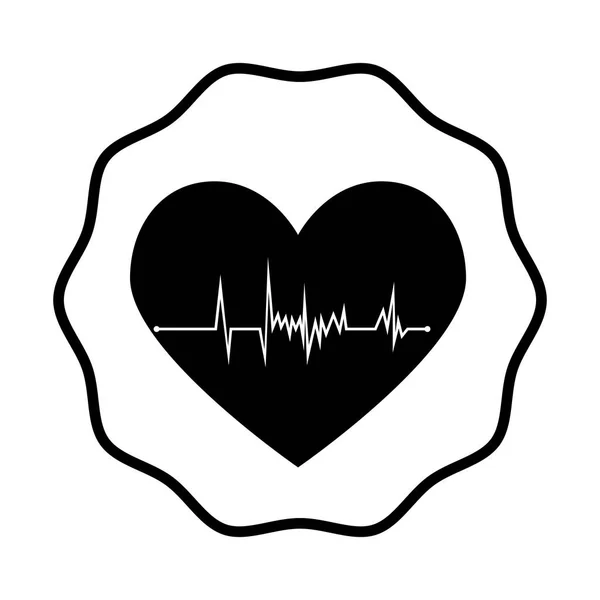 Heart care isolated icon — Stock Vector