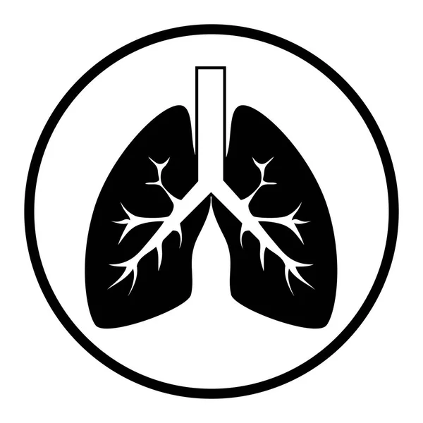 Polmoni umani icona isolata — Vettoriale Stock