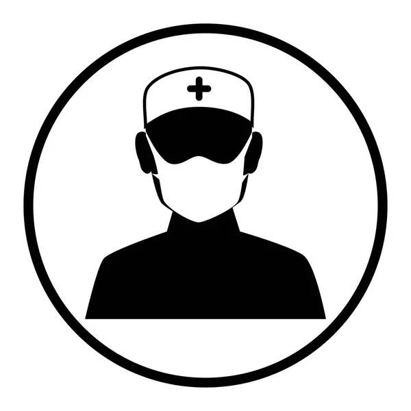 Ícone de caráter avatar médico — Vetor de Stock