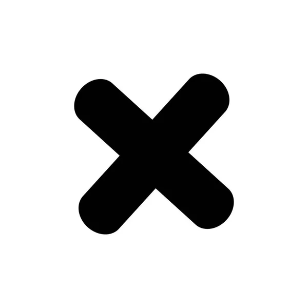 X απομονωμένες εικονίδιο σήματος — Διανυσματικό Αρχείο