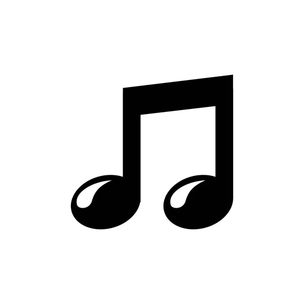 Nota musical icono aislado — Vector de stock