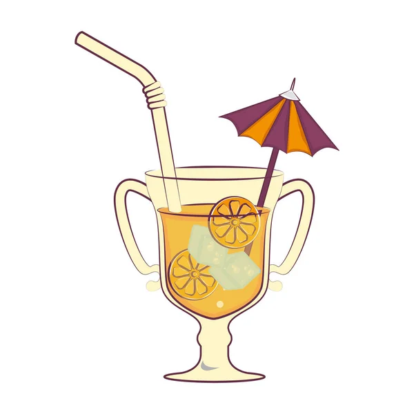 热带鸡尾酒杯图标 — 图库矢量图片
