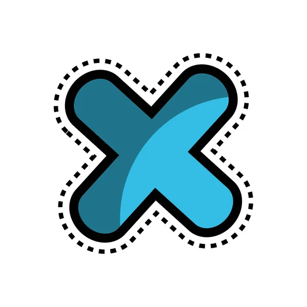 X geïsoleerde signaalpictogram — Stockvector
