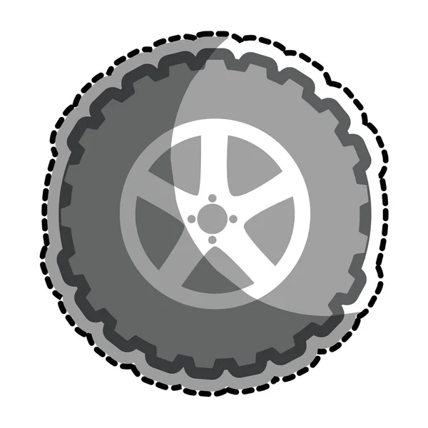 Ícone de pneu roda de carro — Vetor de Stock