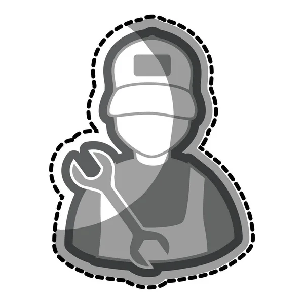 Szerelő avatar karakter ikonra — Stock Vector