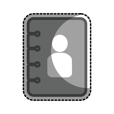 telefon agend izole simgesi