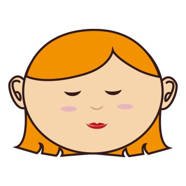 kadın Asya yüz simgesi