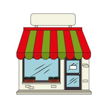 Dış mağaza bina simgesini