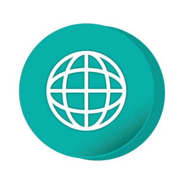 Küre gezegen izole simgesi