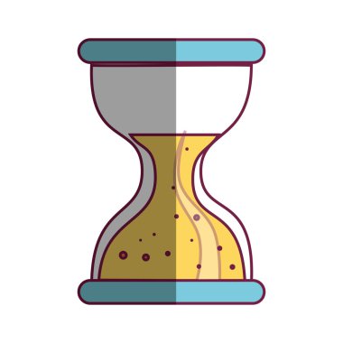 zaman kum saati izole simgesi