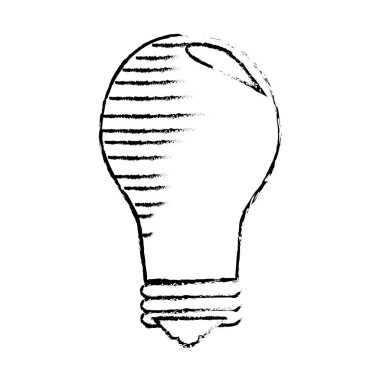 siluet kroki bulanık ampul ışık simgesi düz