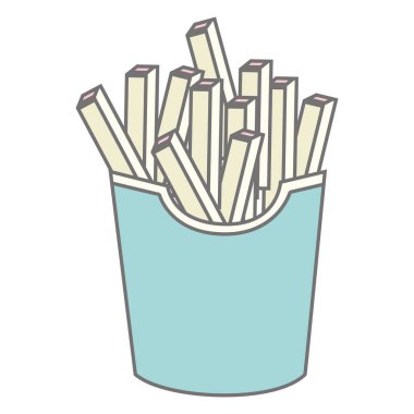 siluet pastel renkli patates bölümü