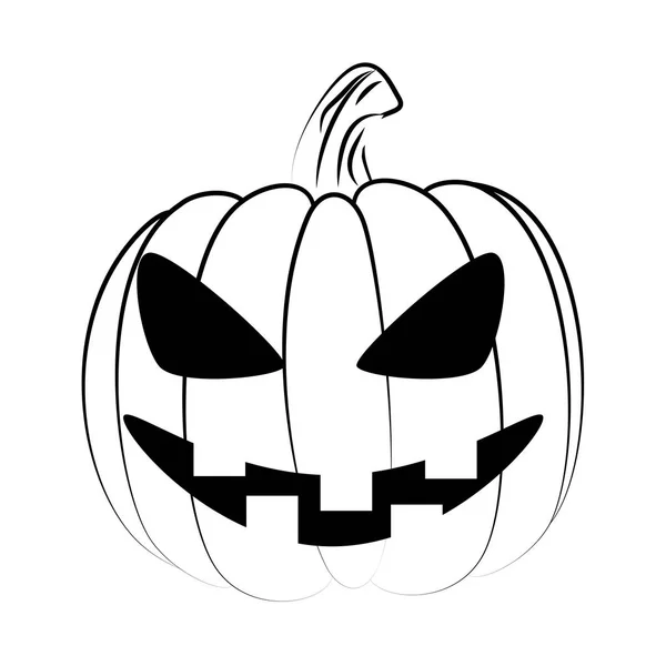 Icône de carte de citrouille halloween — Image vectorielle