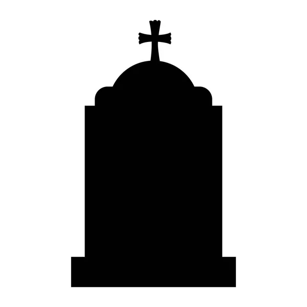 Halloween hrob hřbitov ikony — Stockový vektor