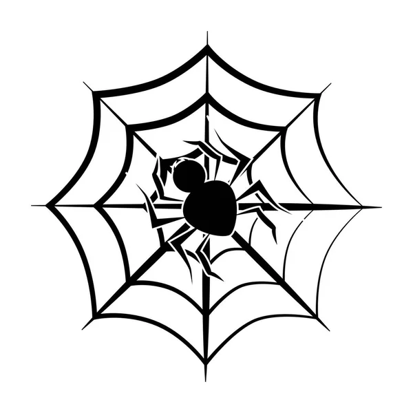 Pavouk halloween kartu ikona — Stockový vektor