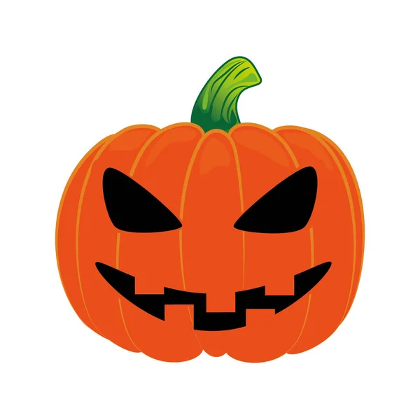 Tarjeta de calabaza de Halloween icono — Vector de stock