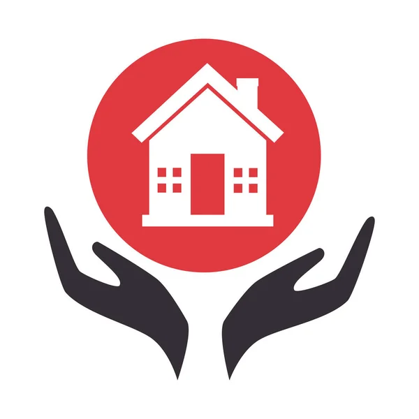 Icône de l'assurance habitation emblème — Image vectorielle