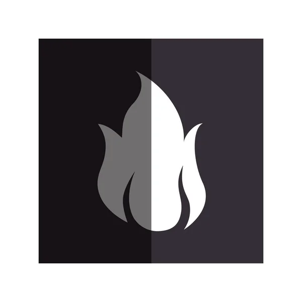 Fuego llama aislado icono — Vector de stock