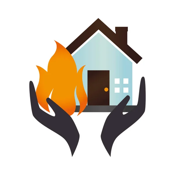 House insurance icon emblem — Stock Vector