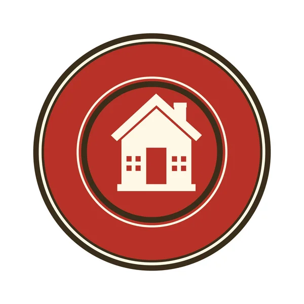 Casa emblema de bienes raíces — Archivo Imágenes Vectoriales