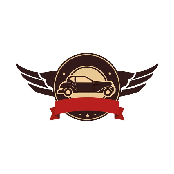 Эмблема сервисного обслуживания автомобилей — стоковый вектор