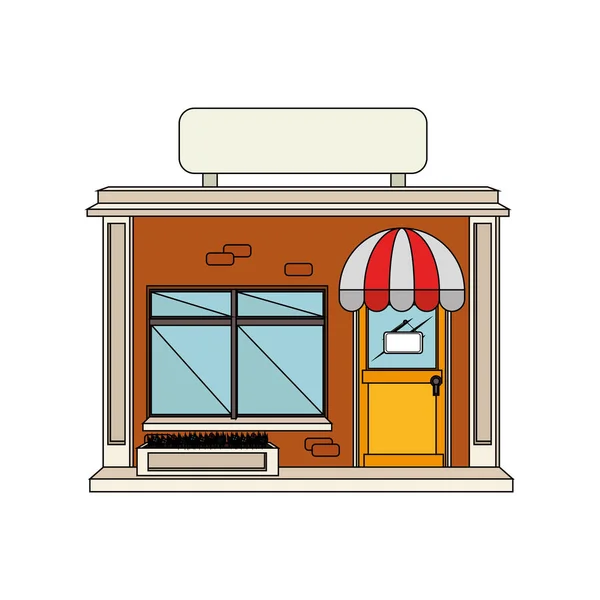 Icono de edificio de tienda exterior — Archivo Imágenes Vectoriales
