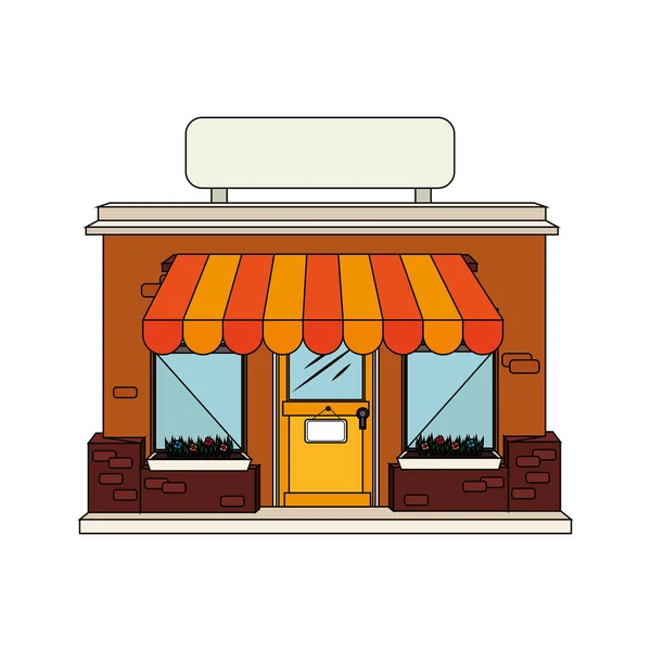 Icono de edificio de tienda exterior — Archivo Imágenes Vectoriales