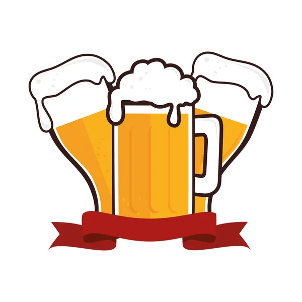 Fresh beer drink icon — Stock Vector