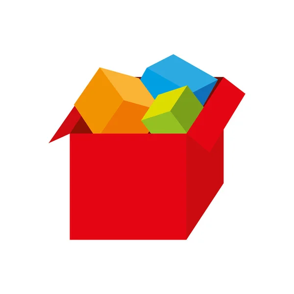 Caja de embalaje icono aislado — Vector de stock