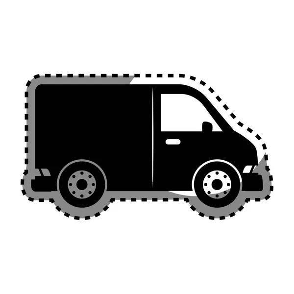 Vehículo furgoneta icono aislado — Vector de stock
