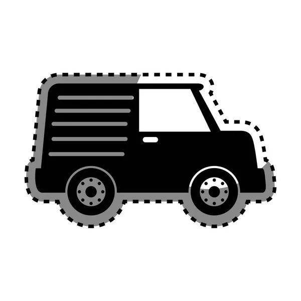 Van vehicle isolated icon — Stock Vector